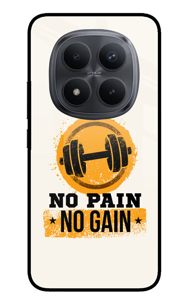 No Pain No Gain Redmi Note 15 Pro+ 5G Glass Case Back Cover by Casekaro