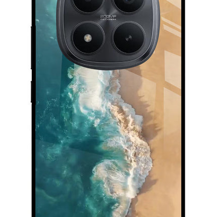 Ocean Beach Redmi Note 15 Pro+ 5G Glass Case Back Cover by Casekaro
