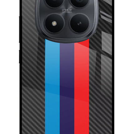 BMW Stripes Pattern Redmi Note 15 Pro+ 5G Glass Case Back Cover by Casekaro