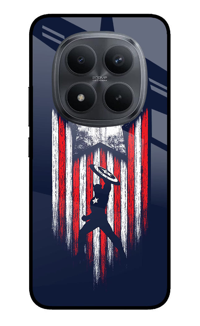 Captain America Marvel Art Redmi Note 15 Pro+ 5G Glass Case Back Cover by Casekaro