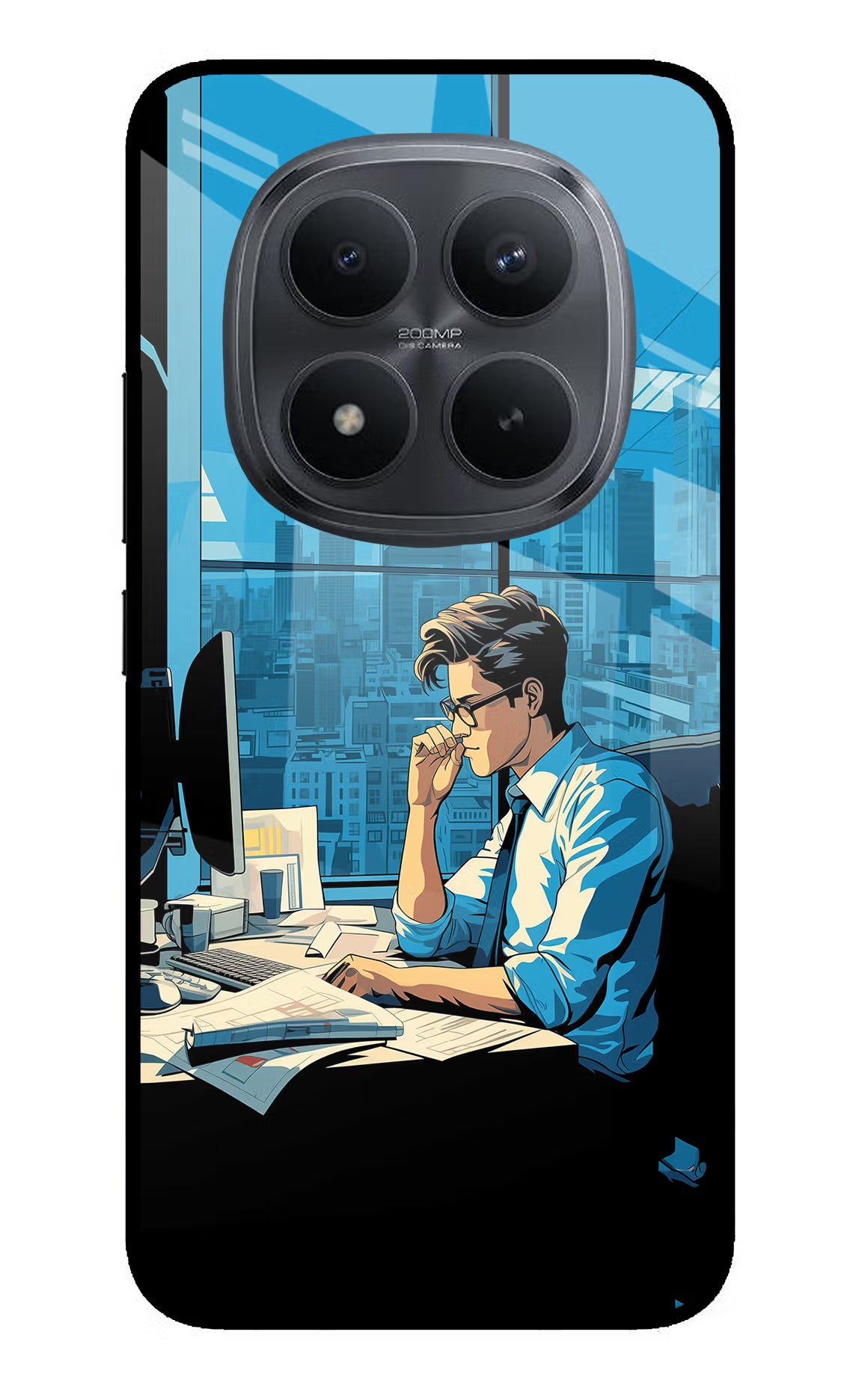 Focused Hustler (AI Generated) Redmi Note 15 Pro+ 5G Glass Case