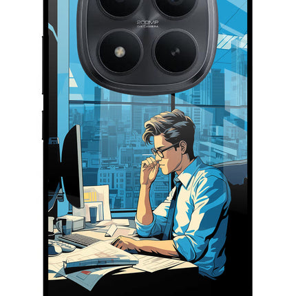 Focused Hustler (AI Generated) Redmi Note 15 Pro+ 5G Glass Case Back Cover by Casekaro