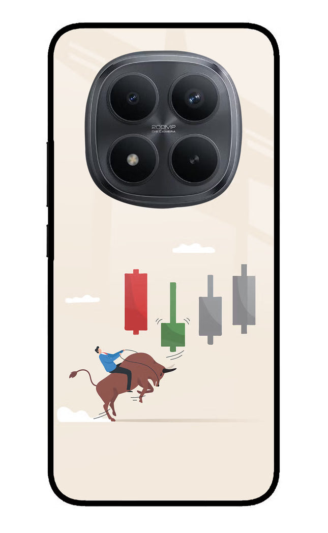 Bull Trading Momentum Redmi Note 15 Pro+ 5G Glass Case Back Cover by Casekaro