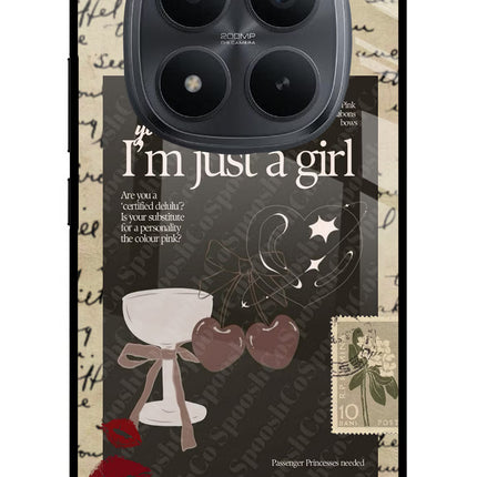 I am just a girl Redmi Note 15 Pro+ 5G Glass Case Back Cover by Casekaro