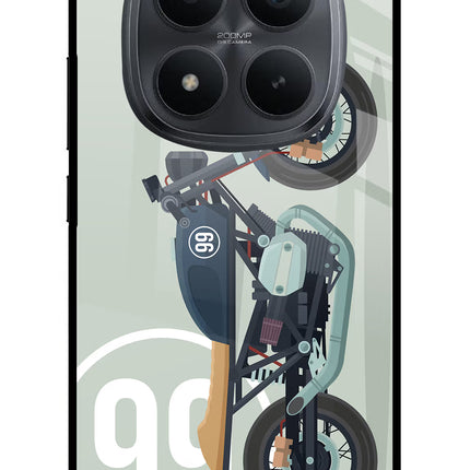 Classic Cafe Racer 99 Redmi Note 15 Pro+ 5G Glass Case Back Cover by Casekaro