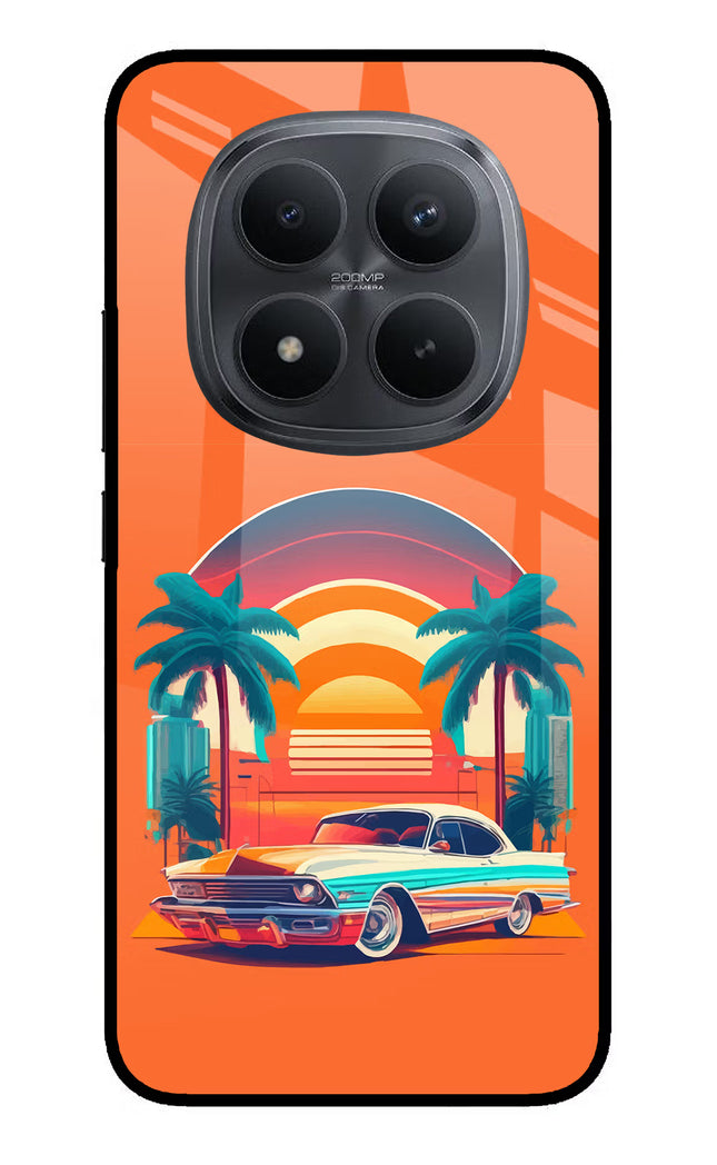 Palm Drive 80s Redmi Note 15 Pro+ 5G Glass Case Back Cover by Casekaro