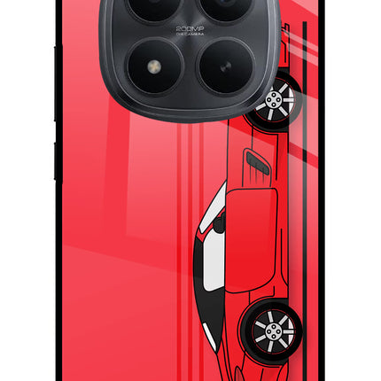 Red Velocity Redmi Note 15 Pro+ 5G Glass Case Back Cover by Casekaro