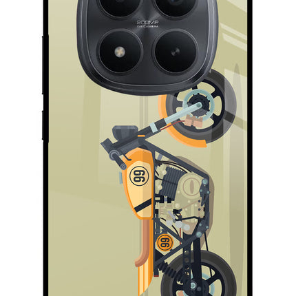 Vertical Speedster Redmi Note 15 Pro+ 5G Glass Case Back Cover by Casekaro