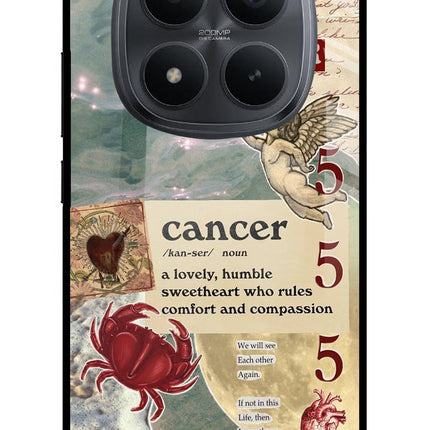 Cancer Zodiac Redmi Note 15 Pro+ 5G Glass Case Back Cover by Casekaro