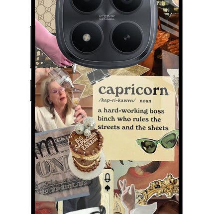 Capricorn Zodiac Redmi Note 15 Pro+ 5G Glass Case Back Cover by Casekaro