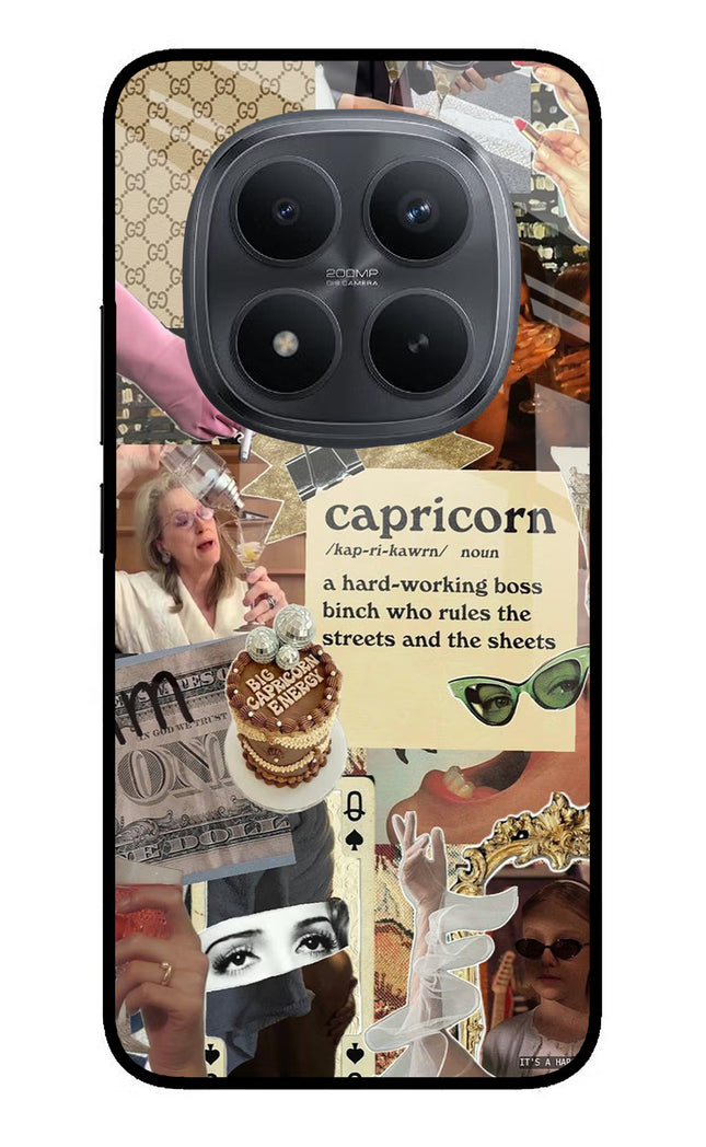 Capricorn Zodiac Redmi Note 15 Pro+ 5G Glass Case Back Cover by Casekaro