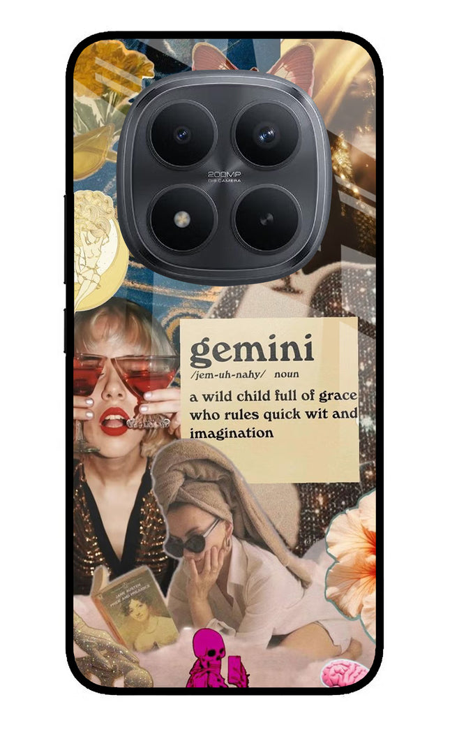 Gemini Zodiac Redmi Note 15 Pro+ 5G Glass Case Back Cover by Casekaro