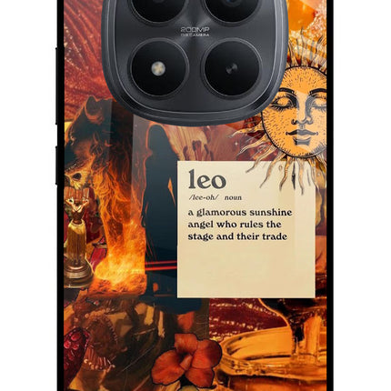 Leo Zodiac Redmi Note 15 Pro+ 5G Glass Case Back Cover by Casekaro