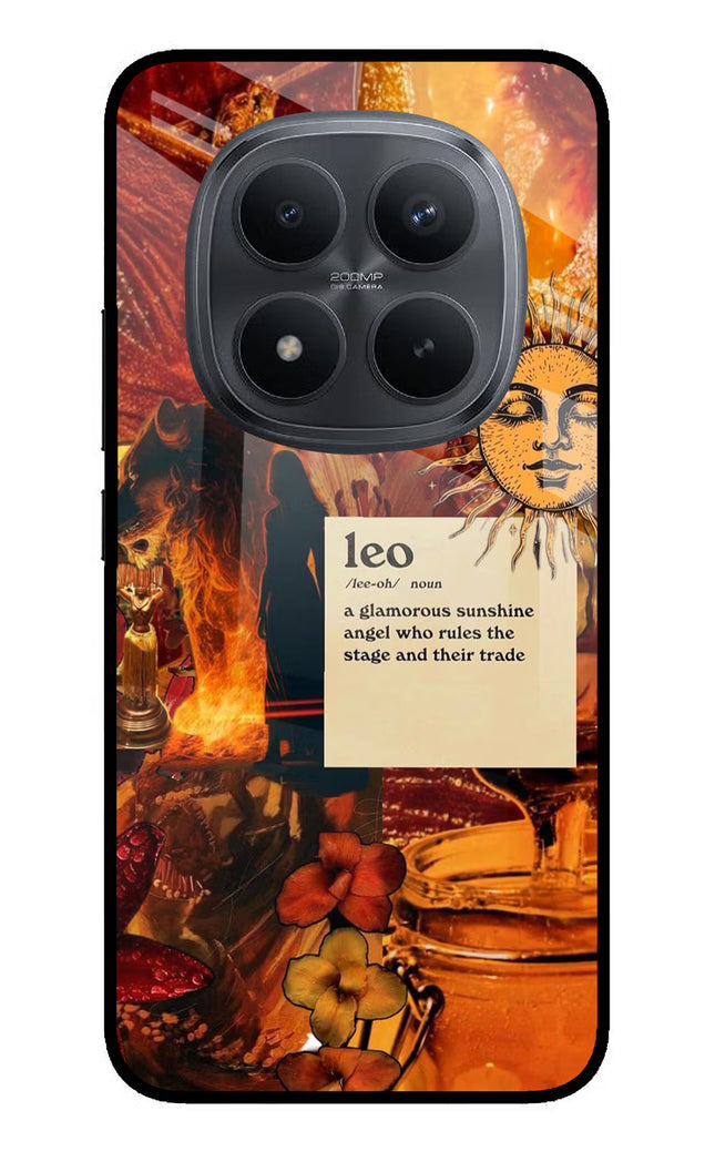 Leo Zodiac Redmi Note 15 Pro+ 5G Glass Case Back Cover by Casekaro