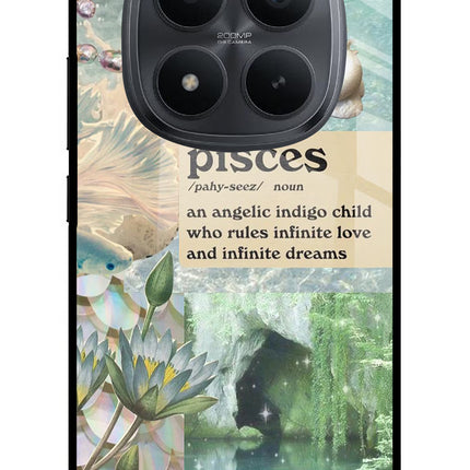 Pisces Zodiac Redmi Note 15 Pro+ 5G Glass Case Back Cover by Casekaro