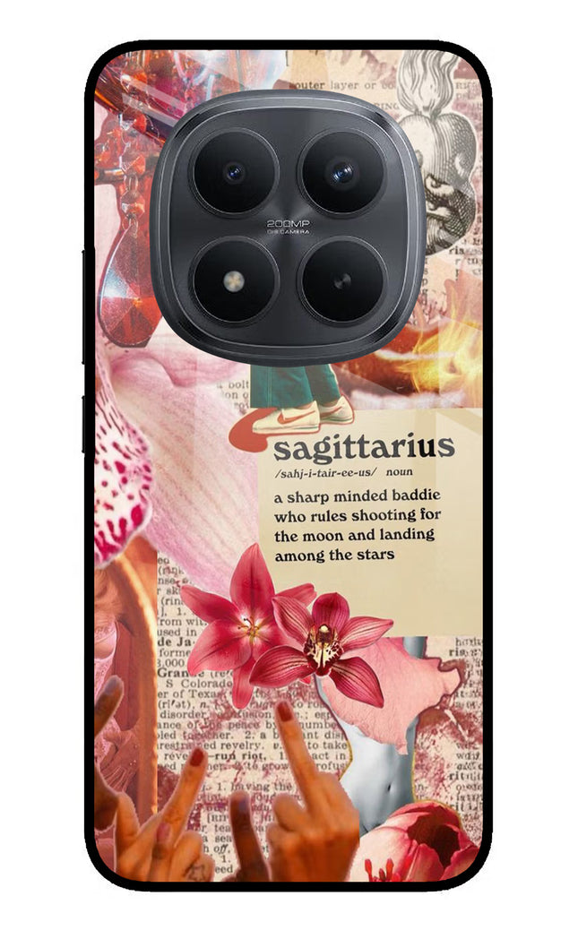 Sagittarius Zodiac Redmi Note 15 Pro+ 5G Glass Case Back Cover by Casekaro