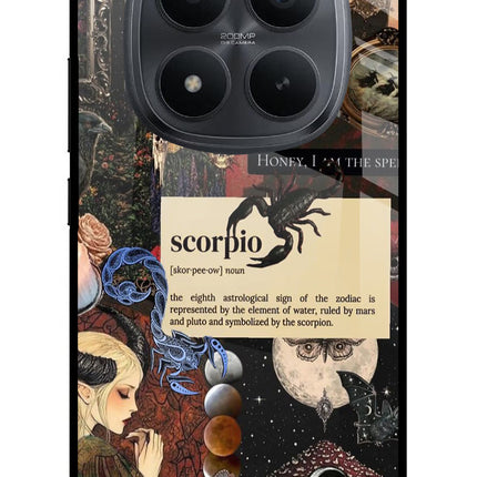 Scorpio Zodiac Redmi Note 15 Pro+ 5G Glass Case Back Cover by Casekaro
