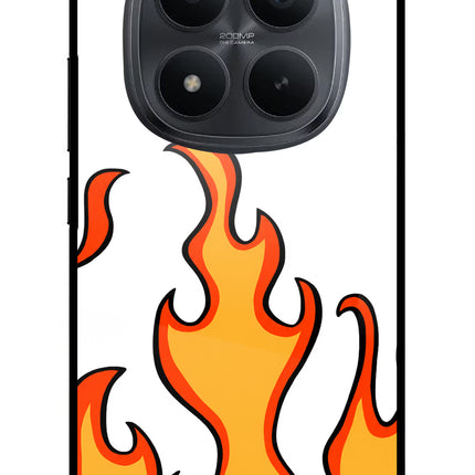Fired Up – White Redmi Note 15 Pro+ 5G Glass Case Back Cover by Casekaro