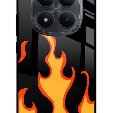Fired Up – Black Redmi Note 15 Pro+ 5G Glass Case Back Cover by Casekaro