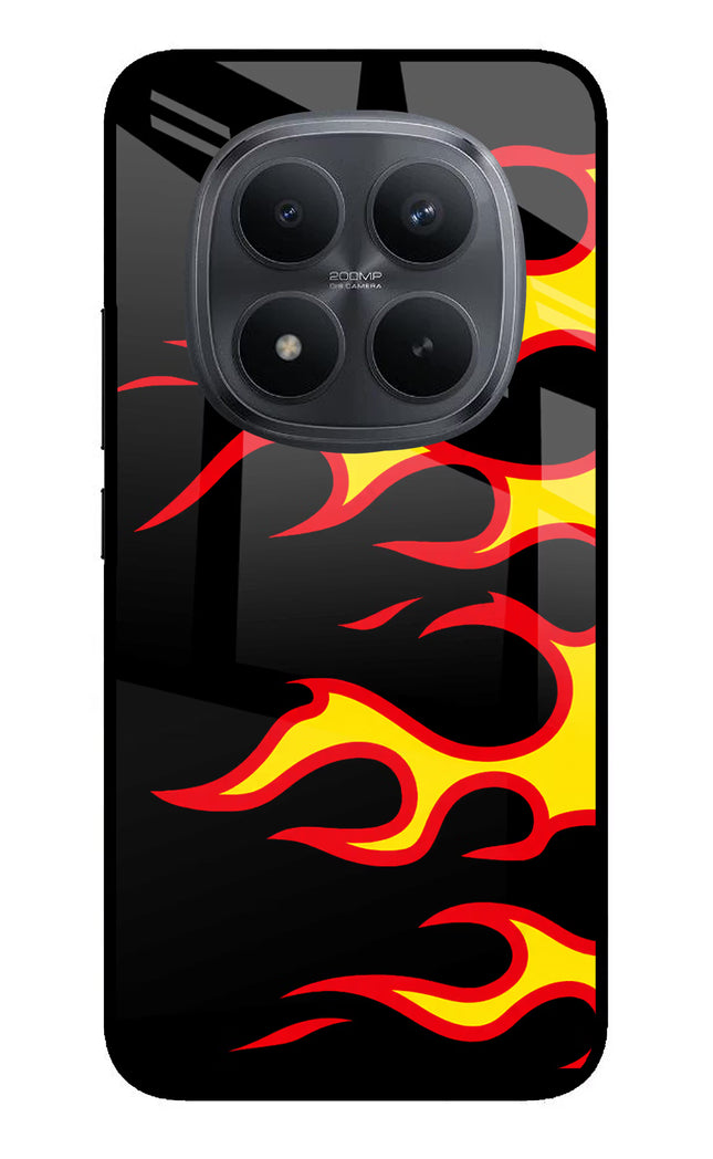 Side Sweep Flames Redmi Note 15 Pro+ 5G Glass Case Back Cover by Casekaro