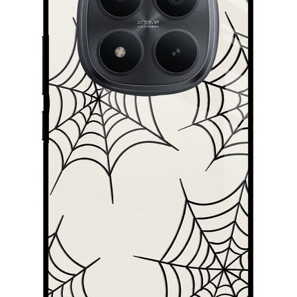 Spider Web Redmi Note 15 Pro+ 5G Glass Case Back Cover by Casekaro