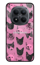 Pink Cats Redmi Note 15 Pro+ 5G Glass Case Back Cover by Casekaro