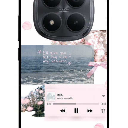 Wave to earth Redmi Note 15 Pro+ 5G Glass Case Back Cover by Casekaro