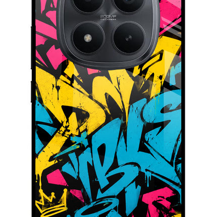 Graffiti Vibe Redmi Note 15 Pro+ 5G Glass Case Back Cover by Casekaro