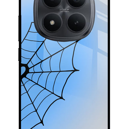 Blue Web Redmi Note 15 Pro+ 5G Glass Case Back Cover by Casekaro