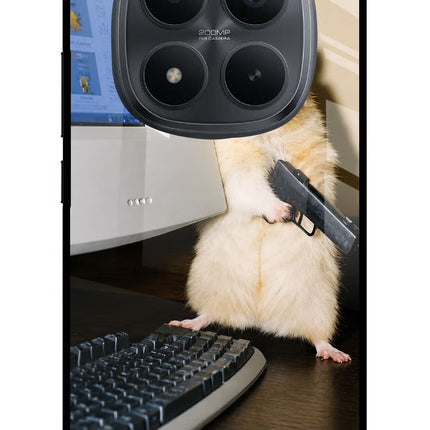 Hacker Hamster Redmi Note 15 Pro+ 5G Glass Case Back Cover by Casekaro