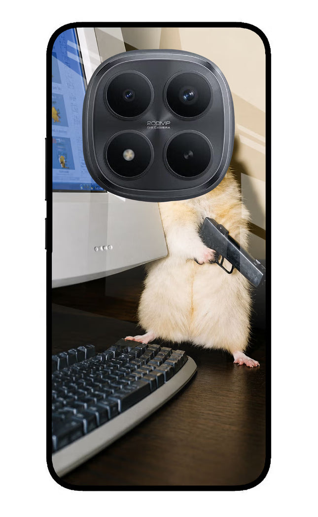 Hacker Hamster Redmi Note 15 Pro+ 5G Glass Case Back Cover by Casekaro