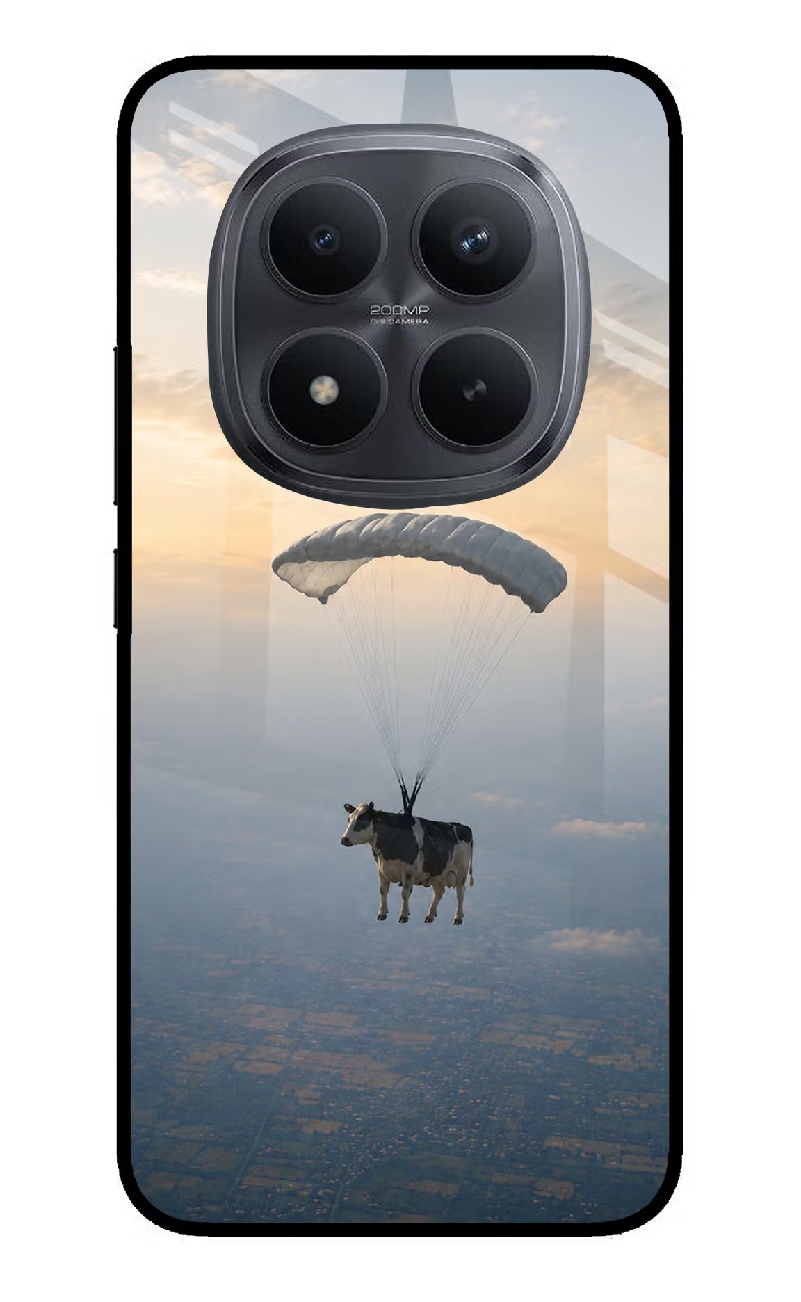 Skydiving Cow Redmi Note 15 Pro+ 5G Glass Case