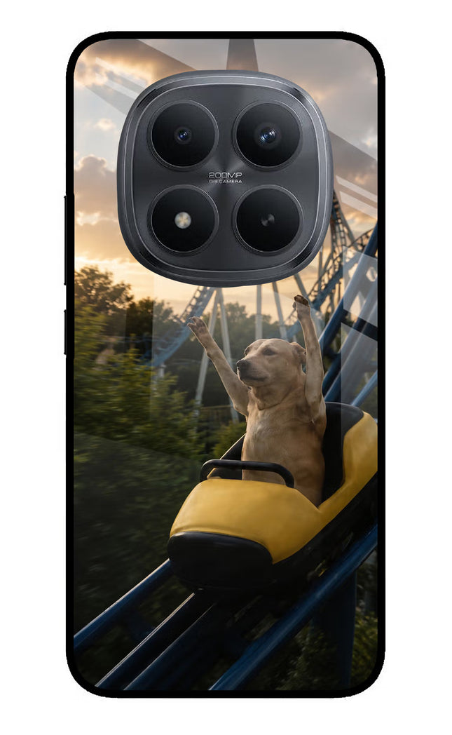 Rollercoaster Dog Redmi Note 15 Pro+ 5G Glass Case Back Cover by Casekaro