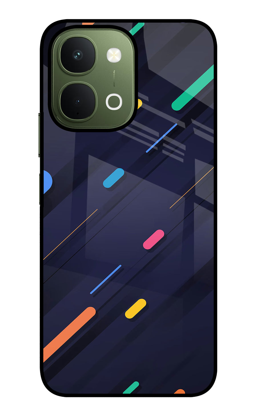Abstract Design Vivo T5x 5G Back Cover, Glass case