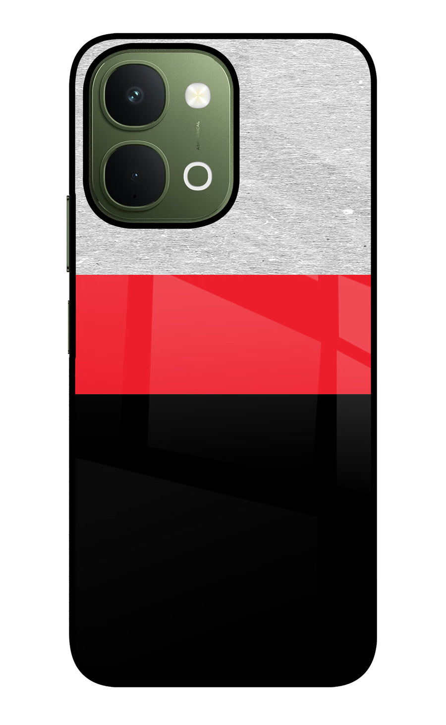 Tri Color Pattern Vivo T5x 5G Back Cover, Glass case