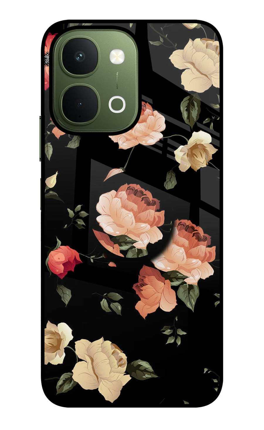 Flowers Vivo T5x 5G Pop Case, Glass case