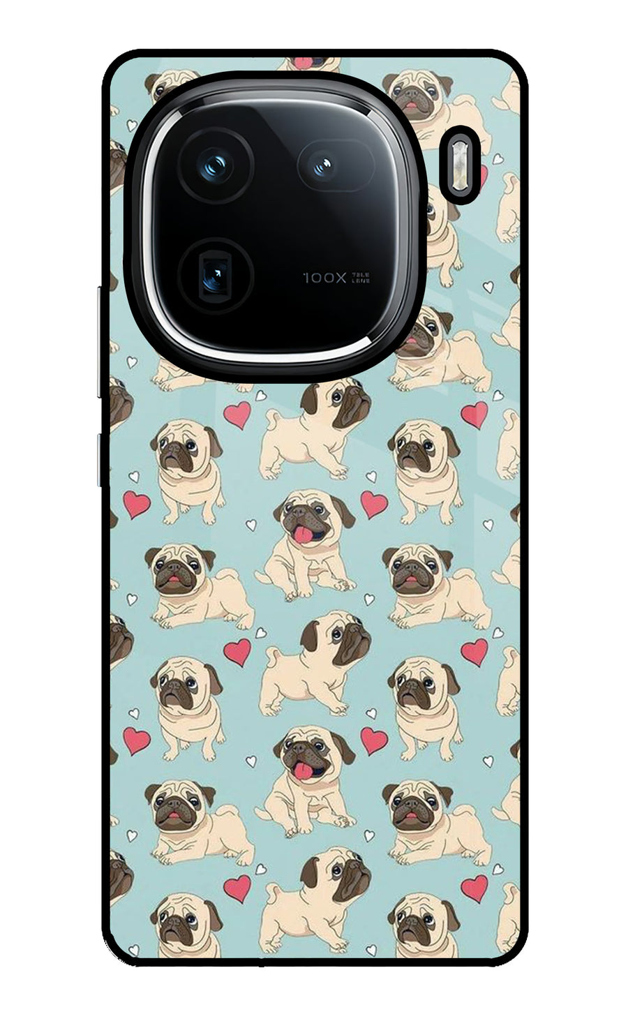 Pug Dog iQOO 12 5G Back Cover, Glass case