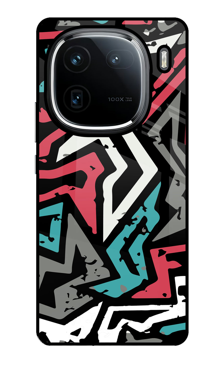 Geometric Graffiti iQOO 12 5G Back Cover, Glass case