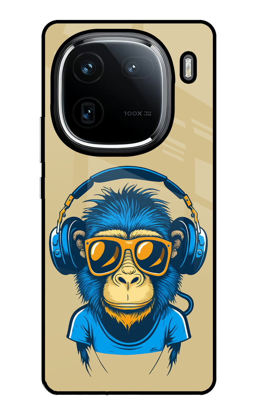 Monkey Headphone iQOO 12 5G Back Cover, Glass case