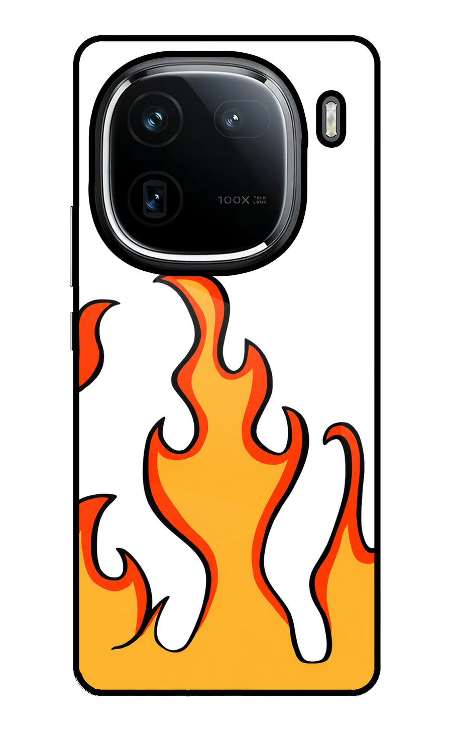 Fired Up – White iQOO 12 5G Back Cover, Glass case