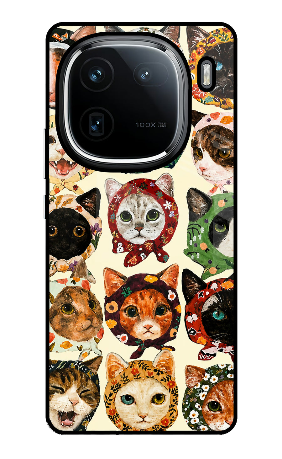 Cool Cat iQOO 12 5G Back Cover, Glass case