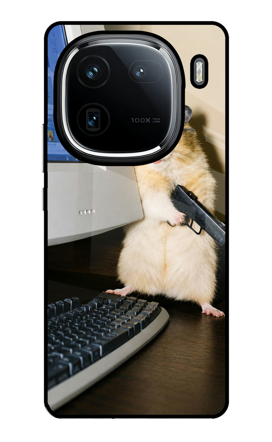 Hacker Hamster iQOO 12 5G Back Cover, Glass case