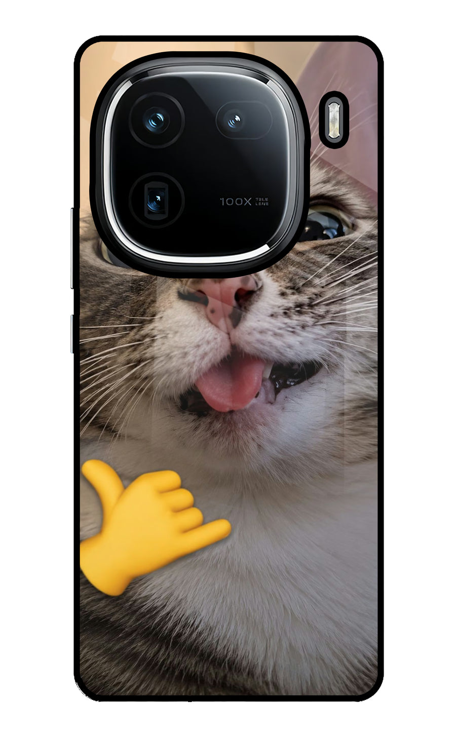 Silly Cat Call iQOO 12 5G Back Cover, Glass case