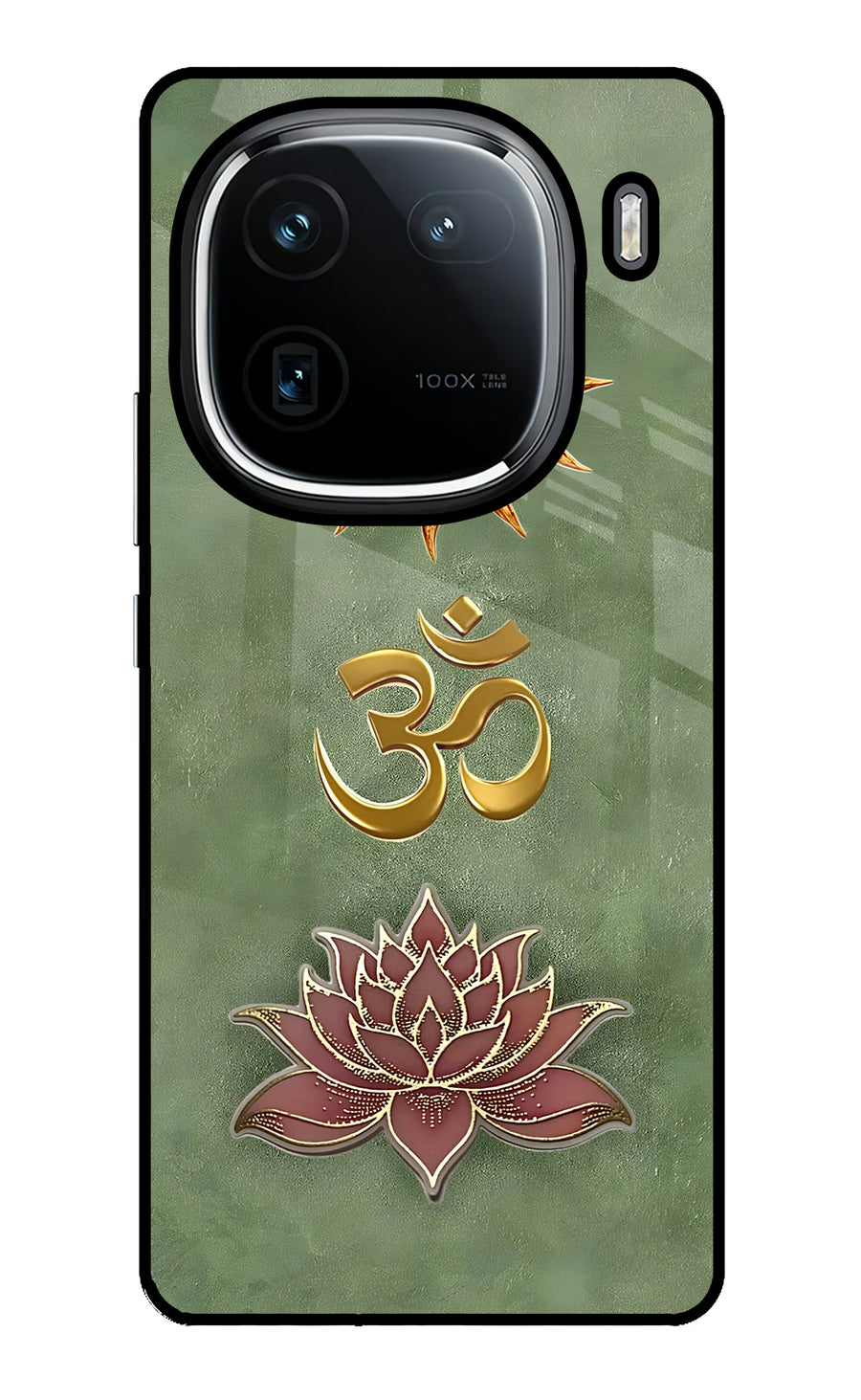 Om & Lotus iQOO 12 5G Back Cover, Glass case