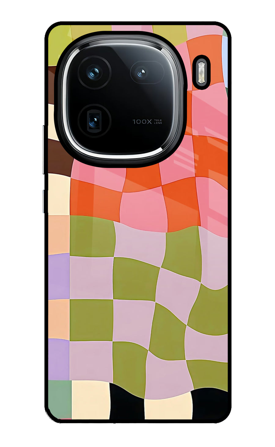 Wavy Grid iQOO 12 5G Back Cover, Glass case