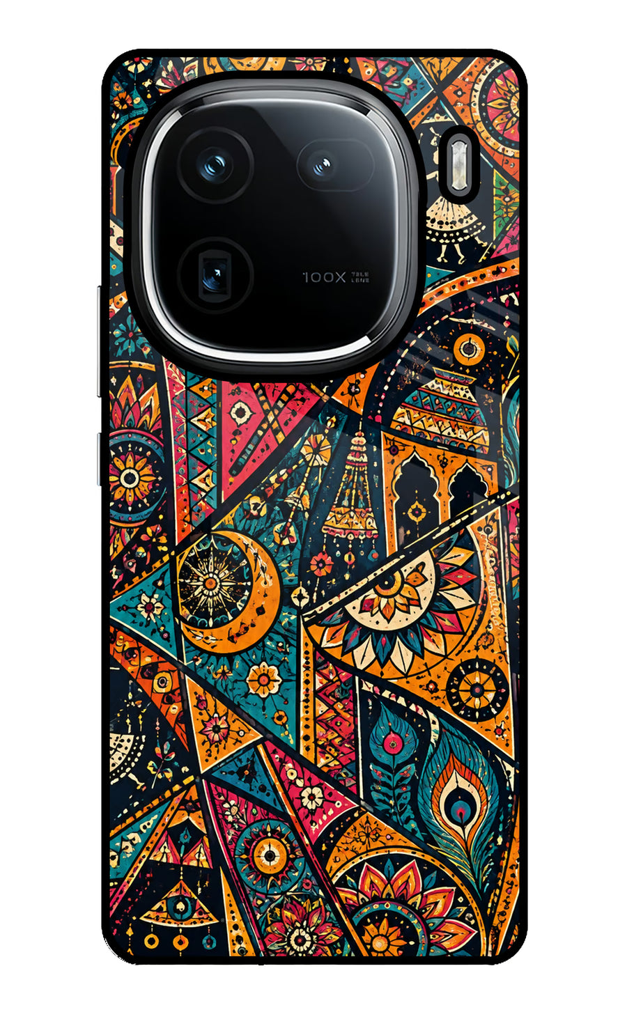 Folk Print iQOO 12 5G Back Cover, Glass case