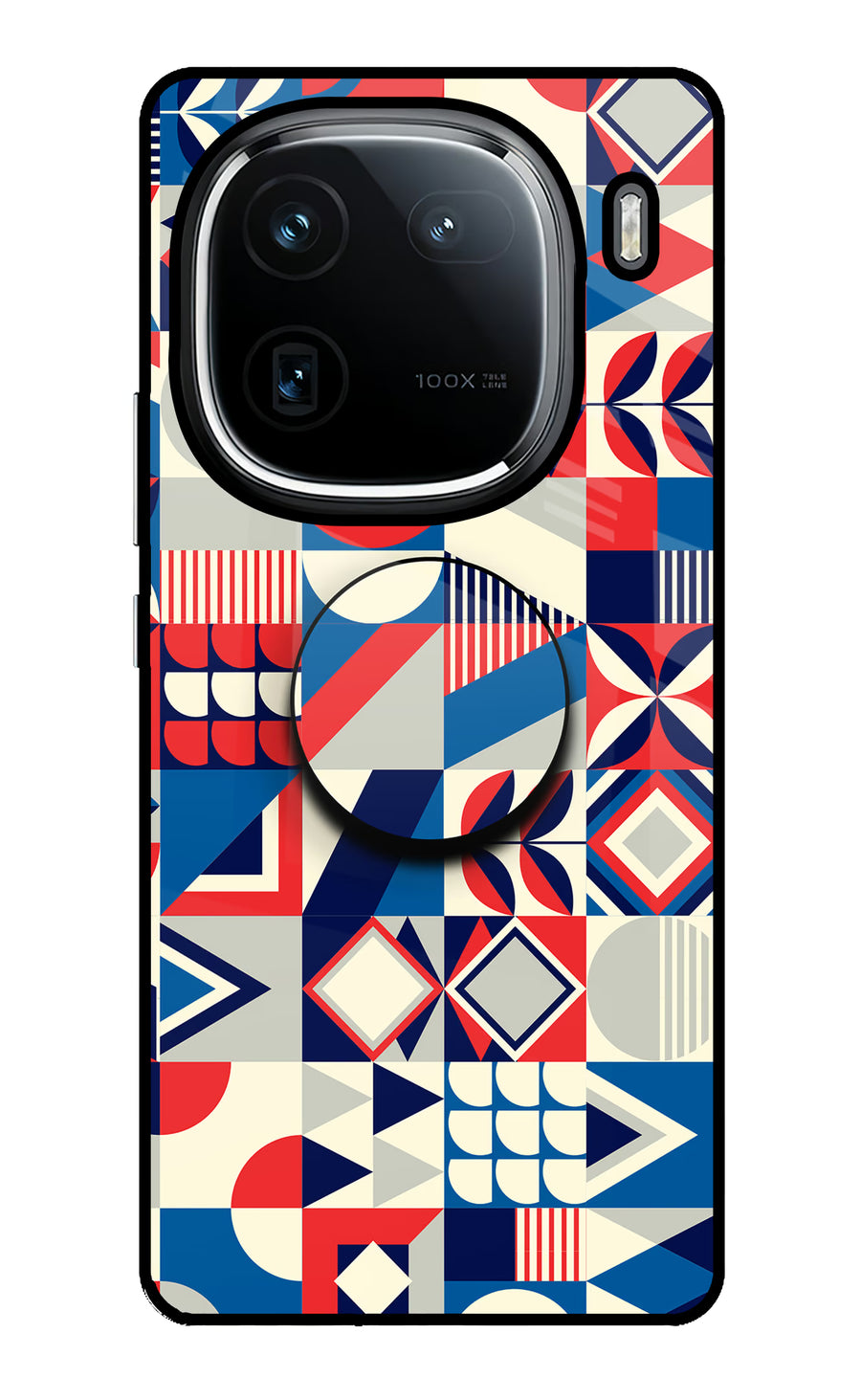 Colorful Pattern iQOO 12 5G Pop Case, Glass case