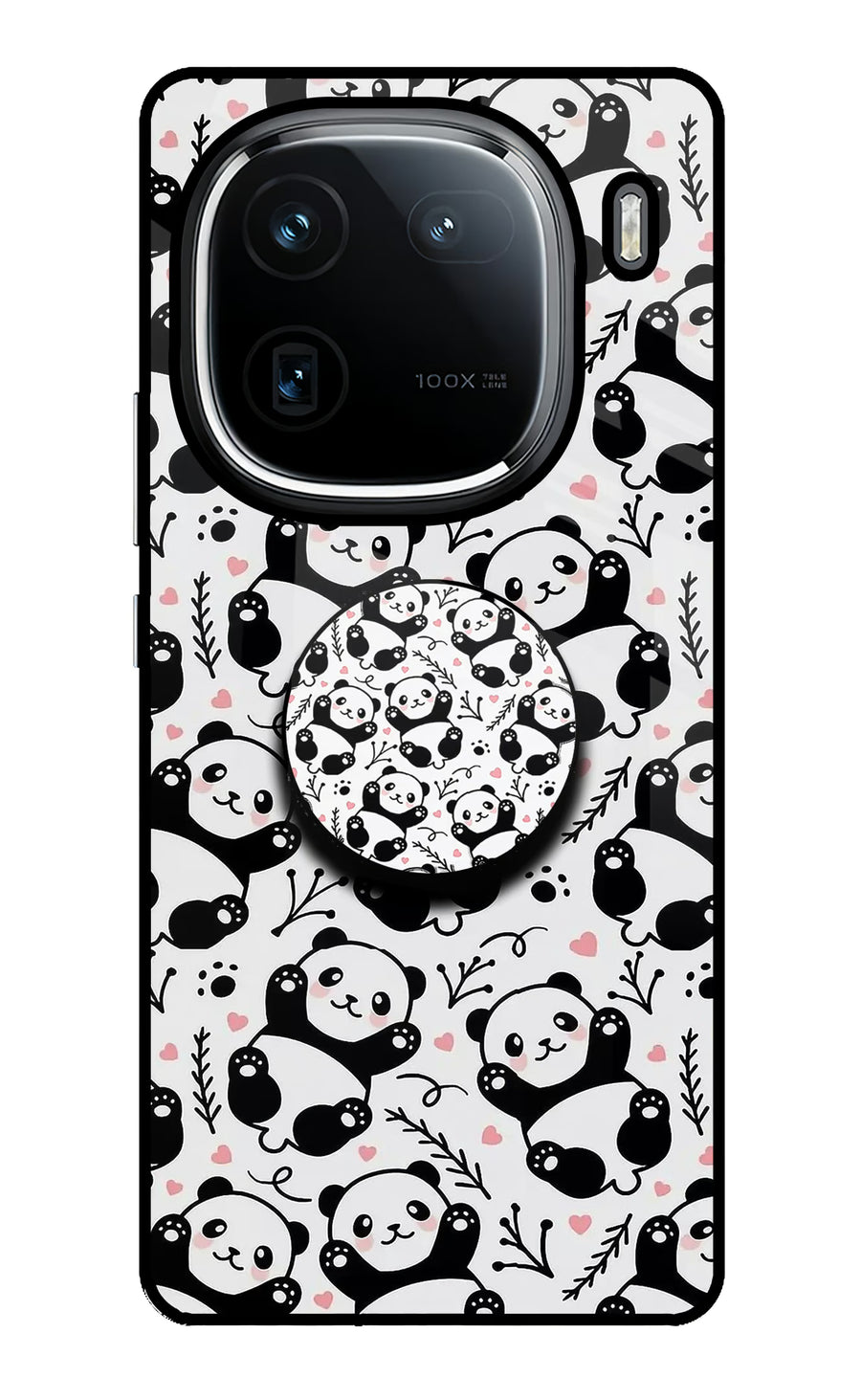 Cute Panda iQOO 12 5G Pop Case, Glass case