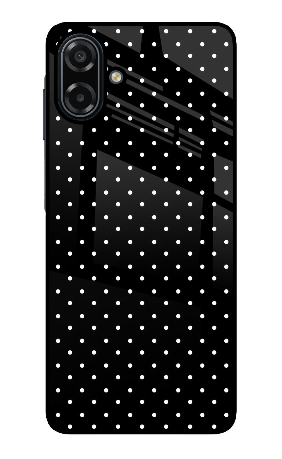 White Dots Samsung A07 5G Back Cover, Glass case