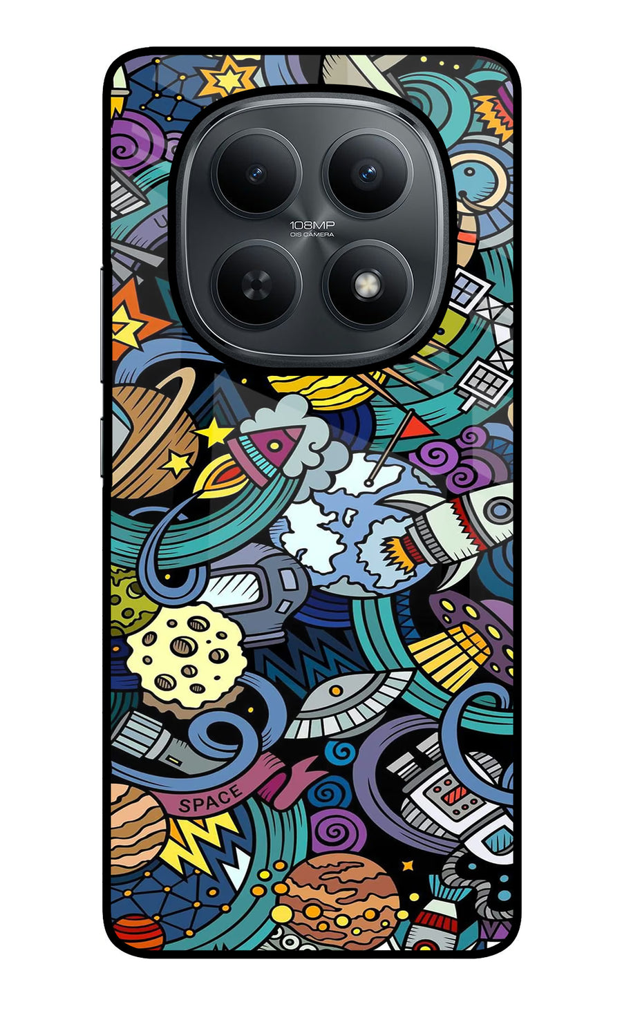 Space Abstract Redmi Note 15 5G Back Cover, Glass case